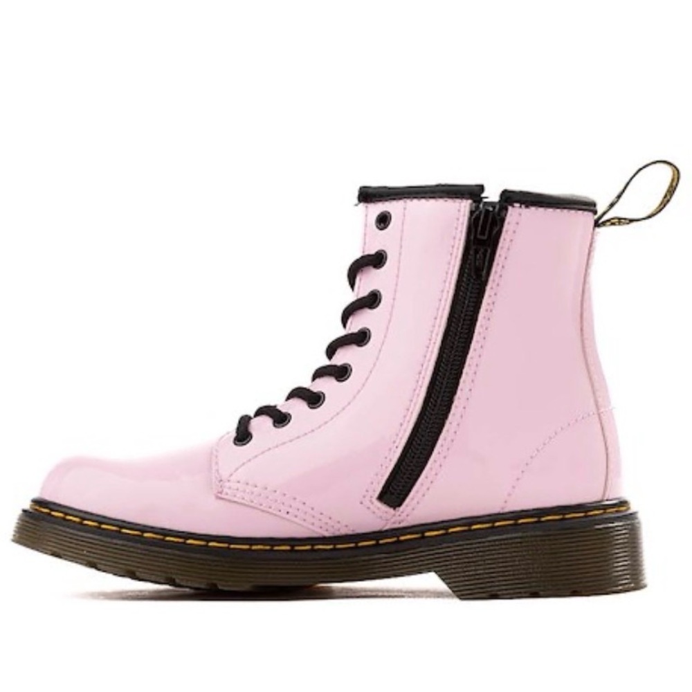 Dr. Martens Kids Light Pink Boots with Black Details